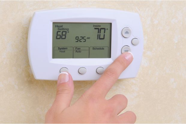 Thermostat being adjusted after cook learned how long pizza dough can sit out before cooking