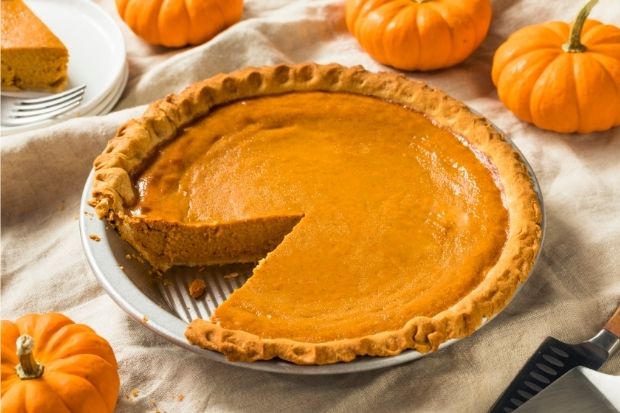 Pumpkin pie that you can eat hot or cold
