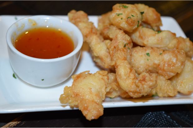 Fried parts of alligator meat that you can eat