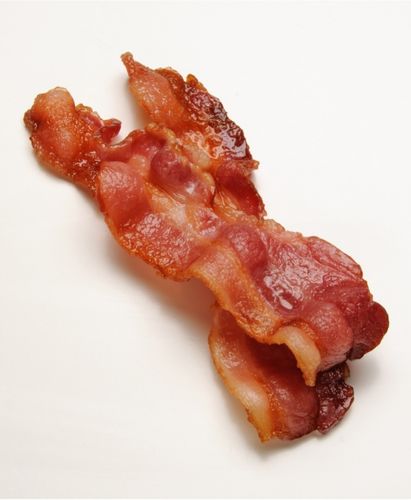 Bacon strips that lost weight when cooked