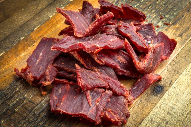 Beef jerky purchased after chef learned about salt pork substitutes