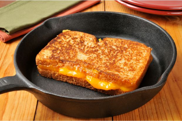 Grilled cheese sandwich prepared after chef learned difference between toasted cheese vs. grilled cheese